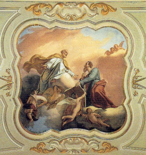 San Pietro e San Paolo - 1868 - affresco - chiesa di San Giacomo Maggiore - Averara (BG)
